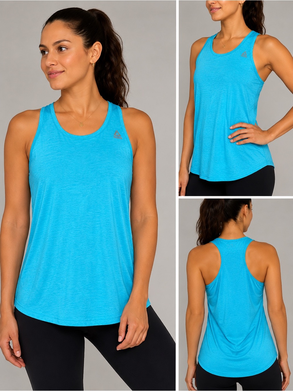 Reebok CrossFit Racerback Performance Tank Top Women’s Large Aquamarine Teal